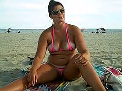 Strand, Bikini, Öffentlich, Muschi