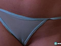 Blonde Teen Skyler Storm Strips Sheer Panties in Classroom for Dildo Masturbation Show