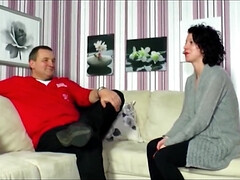 Leie, Tussi, Braunhaarige, Fetisch, Deutsch, Handjob, Hardcore, Milf