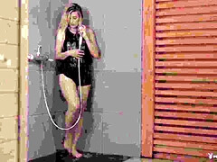 Tetas grandes, Hembra, Hd, Natural, Orgasmo, Ducha, Solo, Tetas