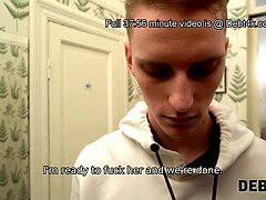 Braunhaarige, Gehörnter ehemann, Geld, Realität, Rau, Russisch, Schreiend, Jungendliche (18+)