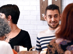 アナル, お尻, 舐める尻, フェラチオ, 茶髪の, 手コキする, ピアス, シーメール