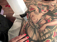 fat Tit Brunette Masseuse Loves touching Rockstar wood