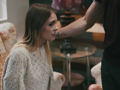 Bruinharig, Voeten, Vriendin, Harig, Likken, Natuurlijke tieten, Klein, Kut duiken