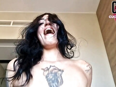 Leie, Blasen, Braunhaarige, Spermaladung, Hd, Italienisch, Orgasmus, Pov