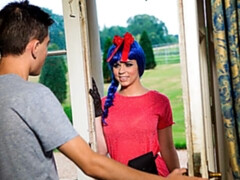 Grosser arsch, Blasen, Hundestellung, Handjob, Milf, Strümpfe, Titten