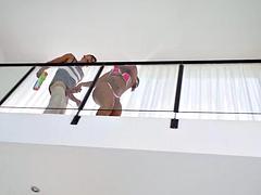 ブロンド, フェラチオ, イく瞬間, ジム, ラティーナ, オナニー, 淫乱熟女, オッパイの