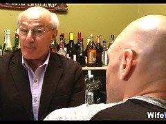 デカパイ, フェラチオ, 手コキする, 巨大, 熟年, 淫乱熟女, オッパイの, 妻