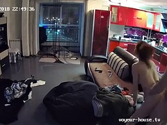 Amateur hidden camera with dildo handcuffs