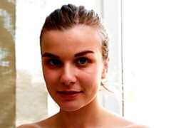 Blonde, Sucer une bite, Embrassement, Léchez, Chatte, Rasée, Adolescente, Nénés
