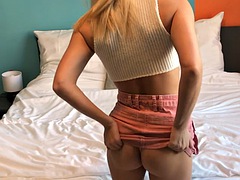 Candee Licious - Amateur Dildo Sucking Deep Throat in Cam Show, Hot Girl Perfect Ass