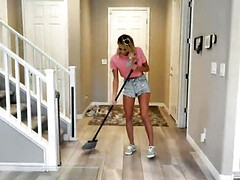 Blonde, Sucer une bite, En gros plan de très près, Tir de sperme, Hard, Hd, Maigrichonne, Adolescente