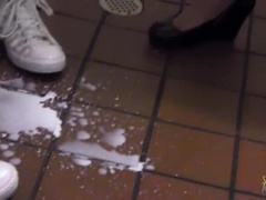 茶髪の, 眼鏡, レズビアン, 自然山雀