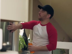 Grote mammen, Pijpbeurt, Bruinharig, Sperma in gezicht, Hd, Moeder die ik wil neuken, Moeder, Buiten