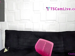 Sexy Milf TS with BigBoobs Cumming