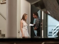 Blondine, Blasen, Hundestellung, Natürlichen titten, Rasiert, Entkleiden, Jungendliche (18+), Titten