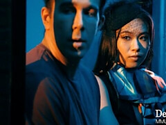 Asiatique, Grosse bite, Sucer une bite, Interracial, Seins naturels, De plein air, Public, Adolescente