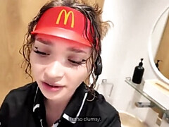 フェラチオ, 茶髪の, チン, 汚れた　, Hd, 自家製, ラフ, ティーン