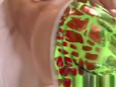 Handsome Japanese female in amazing fingering porn performance