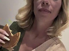 素人, デカパイ, ブロンド, フェラチオ, 淫乱熟女, オッパイの