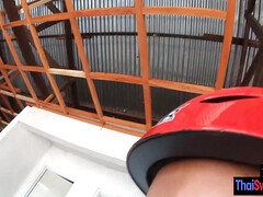 Cute Asian teen sucking guys big cock