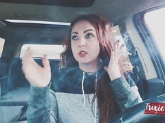 Auto, Frau, Hd, Masturbation, Öffentlich, Muschi, Abendanzug, Weibliche ejakulation