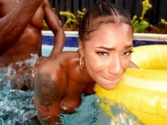 Grosser arsch, Grosser schwanz, Grosse titten, Schwarz, Blasen