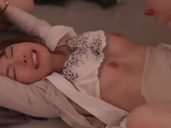 Asiatique, Sucer une bite, Dingue, Partouze, Petite femme, Chatte, Adolescente, Nénés