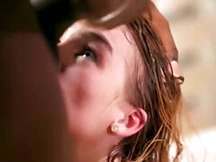 Grote lul, Blond, Sperma shot, Diep in de keel, Sperma in gezicht, Handbeurt, Interraciaal, Tiener