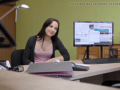 Blasen, Braunhaarige, Europäisch, Büro