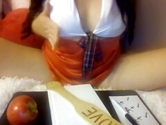Amateur, Gode, Fétiche, Nourriture, Orgasme, Chatte, Chevaucher, Étudiant