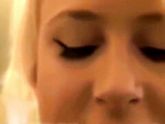 naughty blonde let stranger cum in her pussy