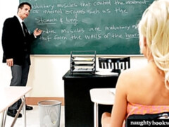 Blondine, Blasen, Hundestellung, Handjob, Schulmädchen, Dürr, Entkleiden, Titten