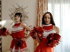 デカ尻, デカチン, フェラチオ, チアリーダー, バック, 自然山雀, ティーン, オッパイの