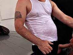 フェラチオ, 着衣女と全裸男, 顔射, ドイツ人, ハードコア, 淫乱熟女, 三人, オッパイの