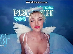 Blond, Pijpbeurt, Rondborstig, Sperma, Diep in de keel, Rijpe lesbienne, Gezichtspunt, Tieten likken