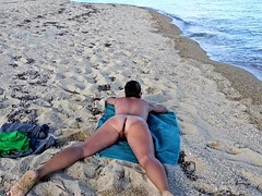 Plage, Pieds, Mère que j'aimerais baiser, Nue  à poil, Culottes ou slips, Public, Chatte, Voyeur