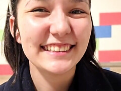 18, 美女, デカチン, フェラチオ, 茶髪の, 手コキする, ハードコア, 自家製