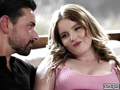 Step Daddy Ryan Driller Fucks Petite Teen Eliza Eves For Valentine's Day Blowjob