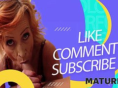 Grosse bite, Mamie, Lingerie, Mature, Rousse roux, Jarretelles