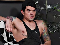 Asian stud with glasses and bareback by tattooed white boyfriend