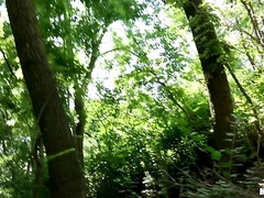 Empera & Sabby tag-team a wild Forest chick for a public pickup