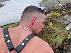 緊縛, デカチン, フェラチオ, ゲイ, ラティーナ, 筋肉, 公共, タトゥー