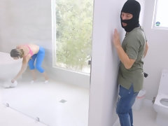 Salle de bains, Grosse bite, Clito, Couple, En levrette, Masturbation, Douche, Surprise