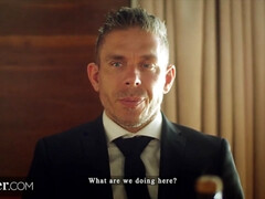 ブロンド, フェラチオ, 顔射, なめる, ポルノスター, オマンコ, 馬乗り, 三人