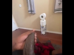 Enthousiasteling, Grote lul, Zwart, Huisgemaakt, Masturbatie, Monster, Gezichtspunt, Alleen