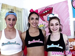 Lécher le cul, Sucer une bite, Éjaculer dans la bouche, Interracial, Fille latino, Léchez, Orgie, Tatouage