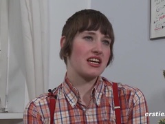 お尻, 茶髪の, ディルド, ドイツ人, オナニー, 自然山雀, 馬乗り, 一人