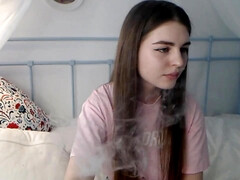 18 años, Amateur, Colegiala, Fumando, Adolescente, Camara web