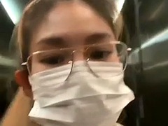 Européenne, Faciale, Hard, Chevaucher, Tatouage, Adolescente, Thaïlandaise, Nénés